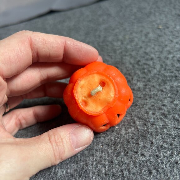 VINTAGE HALLOWEEN GURLEY PUMPKIN JACK O LANTERN UNUSED CANDLE - Picture 2 of 9